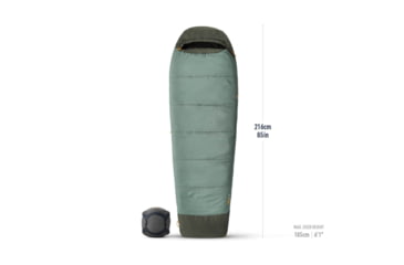 Image of Sea to Summit Boab Synthetic 15F/-9C Sleeping Bag, Laurel Wreath Green, Regular, S4055