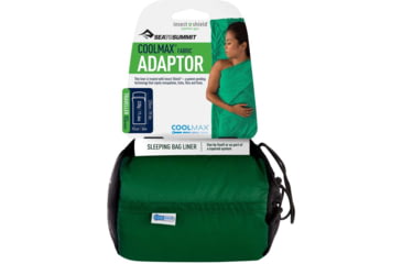 Image of Sea to Summit Coolmax Adaptor Traveller Liner with Insect Shield-Green