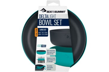 Image of Sea to Summit DeltaLight Bowl Set - 2-Pack, Charcoal/Pacific, Large, A1301