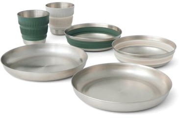 Image of Sea to Summit Detour Stainless Steel Collapsible Dinnerware Set Multi, 2P, 6-Piece, A1325