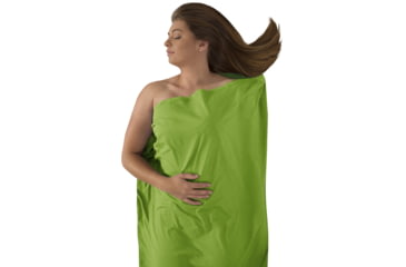 Image of Sea to Summit Expander Premium Sleeping Bag Liner, Green, Standard Rectangular, 121-40