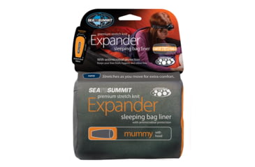 Image of Sea to Summit Expander Travel Liner Mummy with Hood, Eucalyptus Green, 126-44