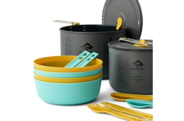 Image of Sea to Summit Frontier UL TwoPot Cook Set, 14 Pieces, Multicolor, 4 Person, A1241