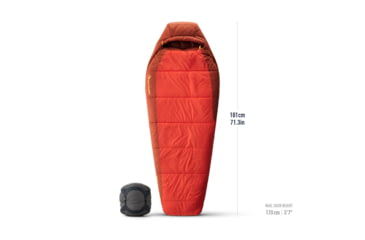 Image of Sea to Summit Hamelin Synthetic -1C/30F Sleeping Bag - Womens, Regular, Spicy Orange, Regular, S5130