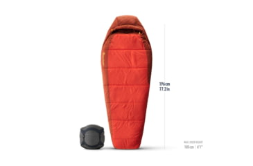 Image of Sea to Summit Hamelin Synthetic -9C/15F Sleeping Bag - Womens, Long, Spicy Orange, Long, S5133