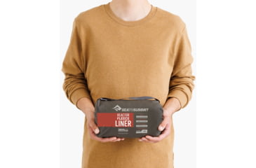 Image of Sea to Summit Reactor Fleece Sleeping Bag Liner w/Drawcord, Picante Red, Compact, A3211