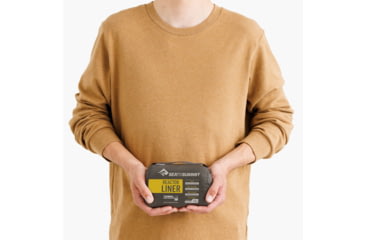 Image of Sea to Summit Reactor Sleeping Bag Liner w/Drawcord, Sulphur Yellow, Compact, A3201