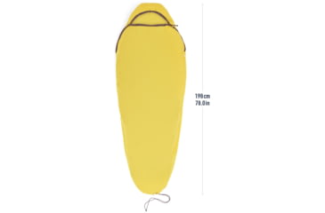 Image of Sea to Summit Reactor Sleeping Bag Liner w/ Drawcord, Sulphur Yellow, Standard, A3202