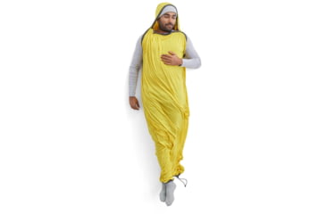 Image of Sea to Summit Reactor Sleeping Bag Liner w/ Drawcord, Sulphur Yellow, Standard, A3202