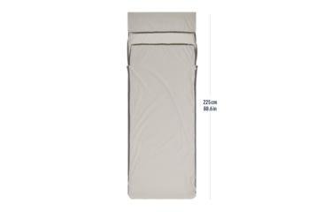 Image of Sea to Summit Silk Blend Rectangular Sleeping Bag Liner w/ Pillow Sleeve, Moonstruck Grey, Universal, A3243