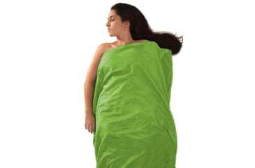 Image of Sea to Summit Silk/Cotton Blend Travel Sleeping Bag Liner, Green, Standard Rectangular, 311-40