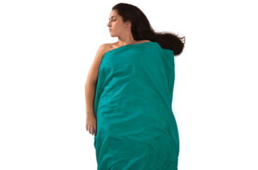 Image of Sea to Summit Silk/Cotton Blend Travel Sleeping Bag Liner, Sea Foam, Standard Rectangular, 311-49