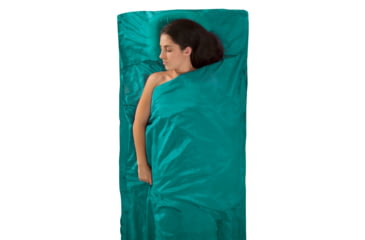 Image of Sea to Summit Silk/Cotton Blend Traveler Sleeping Bag Liner w/ Pillow Insert, Sea Foam, 312-49
