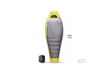 Image of Sea to Summit Spark Down 15F/-9C Sleeping Bag - Womens, Long, Pewter Grey, Long, S3244