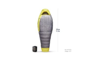 Image of Sea to Summit Spark Down 30F/-1C Sleeping Bag - Womens, Regular, Pewter Grey, Regular, S3223