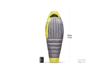 Image of Sea to Summit Spark Down 45F/7C Sleeping Bag - Womens, Long, Pewter Grey, Long, S3214