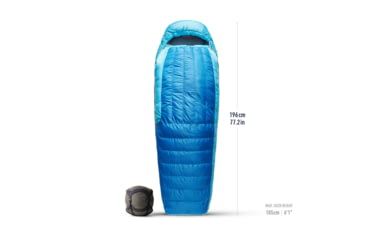 Image of Sea to Summit Trek Down 15F/ -9C Sleeping Bag, Regular, Snorkel Blue, Regular, S1024