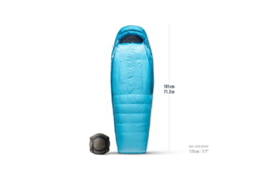 Image of Sea to Summit Trek Down 15F/-9C Sleeping Bag - Womens, Regular, Blue Atoll, Regular, S3023