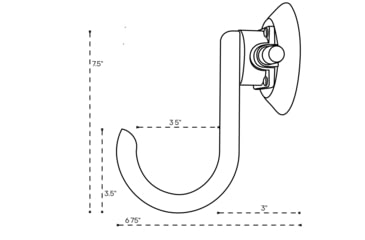 Image of SeaSucker Utility Hook, Black, MB5719B