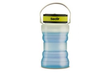 Image of Secur Collapsible Solar Powered Bottle Lantern, White/Yellow/Black, SP-1108