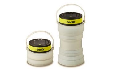 Image of Secur Collapsible Solar Powered Bottle Lantern, White/Yellow/Black, SP-1108