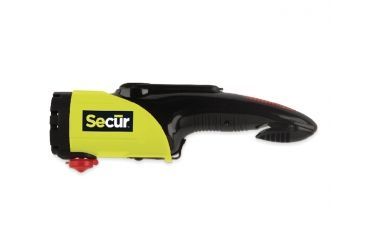 Image of Secur Multi Function Auto Emergency Tool,Flashlight,Glass Breaker,Belt Cutter,Charger,Yellow/Green/Black SP-4001