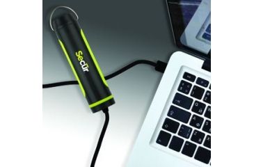 Image of Secur Personal 105 Lum LED Light and 2200 mAh Powerbank, Yellow/Green, Black SP-1106