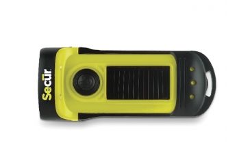 Image of Secur Waterproof Solar/Dynamo 3 LED Flashlight,8 Lumens,Yellow/Green/Black SP-1002