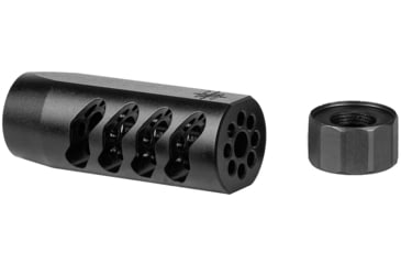 Image of Seekins Precision AR Advanced Tactical Compensator Muzzle Brake, Melonited Black, 1/2x28 Threads, 0011510035 - F
