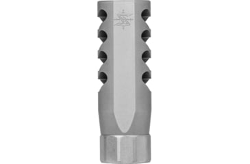 Image of USED Seekins Precision AR Advanced Tactical Compensator Muzzle Brake, Bead Blasted Stainless, 1/2x28 Threads, 0011510033 - F, EDEMO2, Used, Condition Like New, Inspect and Rebox