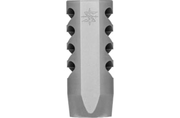 Image of USED Seekins Precision AR Advanced Tactical Compensator Muzzle Brake, Bead Blasted Stainless, 5/8x24 Threads, 0011510037 - F, EDEMO3
