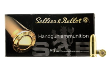 Image of Sellier &amp; Bellot 25 Auto/6.35 Browning 50 Grain Full Metal Jacket Brass Cased Pistol Ammo, 50 Rounds, SB25A
