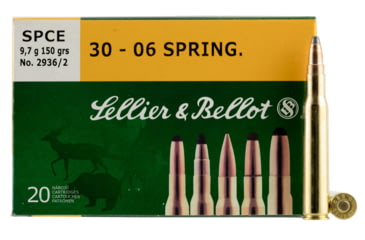 Image of Sellier &amp; Bellot 30-06 Springfield 180 Grain Full Metal Jacket Rifle Ammo, 20 Rounds, SB3006A
