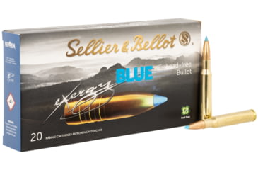 Image of Sellier &amp; Bellot eXergy 30-06 Springfield 180 Grain eXergy Blue Brass Cased Rifle Ammo, 20 Rounds, SB3006XB