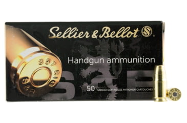 Image of Sellier &amp; Bellot 357 Sig 140 Grain Full Metal Jacket Brass Cased Pistol Ammo, 50 Rounds, SB357SIG