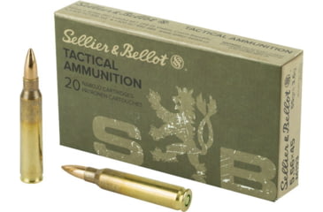 Image of Sellier &amp; Bellot 5.56X45 M193 55 Grain Full Metal Jacket Rifle Ammo, 20 Rounds, SB556A