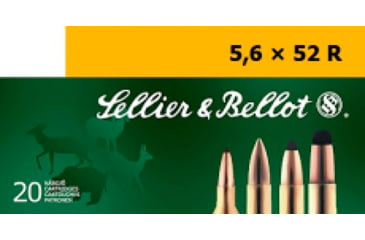 Image of Sellier &amp; Bellot 5.6x52R 70 Grain Full Metal Jacket Rifle Ammo, 20 Rounds, SB5652RB