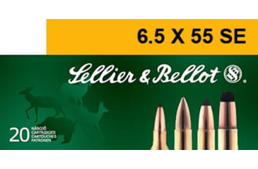 Image of Sellier &amp; Bellot 6.5x55 SE 131 Grain Soft Point Rifle Ammo, 20 Rounds, SB6555A