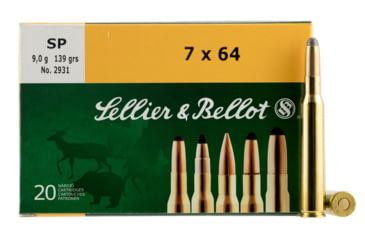 Image of Sellier &amp; Bellot 7x64 139 Grain Soft Point Rifle Ammo, 20 Rounds, SB764A