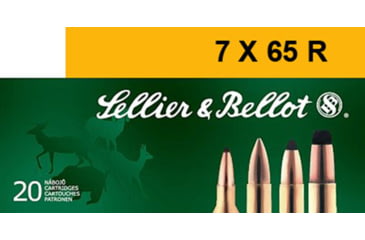 Image of Sellier &amp; Bellot 7x65R 173 Grain Soft Point Cut-Through Edge Rifle Ammo, 20 Rounds, SB765RA