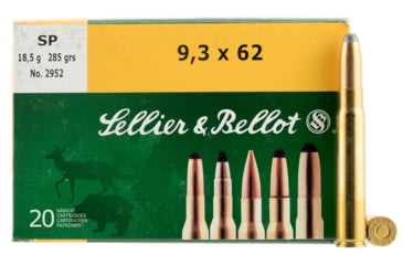 Image of Sellier &amp; Bellot 9.3x62 285 Grain Soft Point Rifle Ammo, 20 Rounds, SB9362A