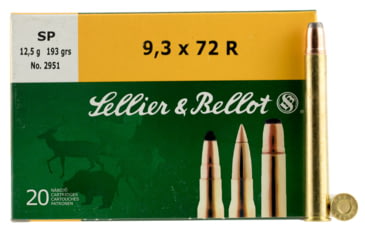 Image of Sellier &amp; Bellot 9.3x72R 193 Grain Soft Point Rifle Ammo, 20 Rounds, SB9372RA