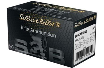 Image of Sellier &amp; Bellot 30 Carbine 110 Grain Soft Point Rifle Ammunition