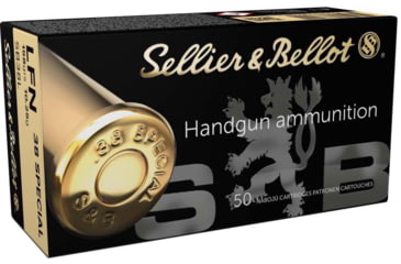 Image of Sellier &amp; Bellot 38 Special 158 Grain Lead Flat Nose Brass Cased Pistol Ammunition