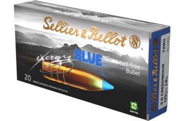 Image of Sellier &amp; Bellot eXergy 6.5mm Creedmoor 120 grain TAC-EX-Blue Brass Cased Rifle Ammunition