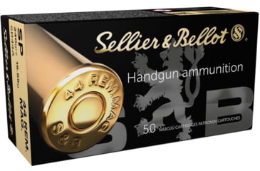 Image of Sellier &amp; Bellot 44 Remington Magnum 240 Grain Semi Jacketed Soft Point CuZn 10 Cased Pistol Ammunition