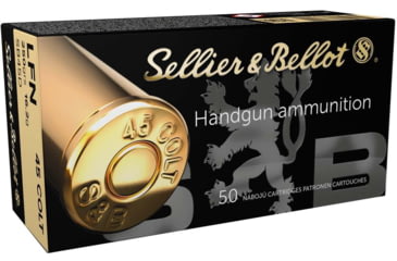 Image of Sellier &amp; Bellot 45 Colt 250 Grain Cowboy Action Lead Flat Nose Brass Cased Pistol Ammunition
