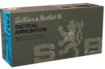 Image of Sellier &amp; Bellot 9mm Luger 140 Grain Subsonic Full Metal Jacket Brass Cased Pistol Ammunition