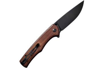 Image of SENCUT Crowley Wood Folding Knife, 4.5in Closed, 3.5in Black Stonewash D2 Tool Steel Blade, Brown Wood Handle, Nylon Case, S21012-5