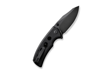 Image of Excalis Flipper/Thumb Stud Folding Knife 2.97&quot; Black 9Cr18MoV Reverse Tanto Plain Edge Blade, Black G10 Handle